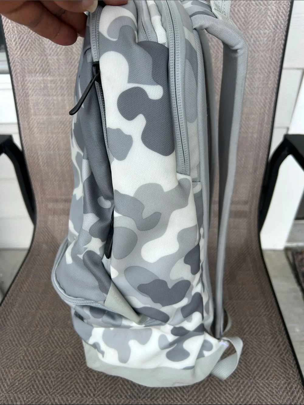 The North Face Gray and White Camo Backpack - Men's Daypack